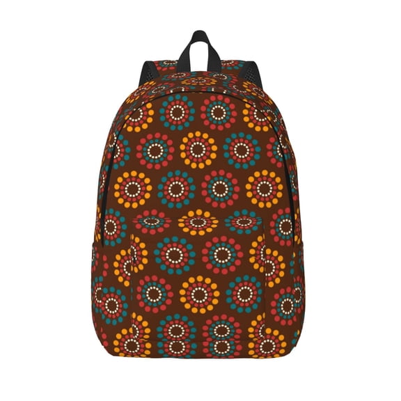 Vsdgher 60s and 70s Aesthetic1 Print Canvas Backpack Travel Rucksack Unisex Knapsack 15.7/17.7Inch Laptop Backpack for Work,College -Small