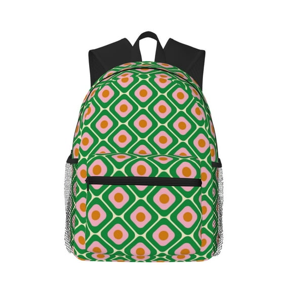 Vsdgher 60s and 70s Style Print Unisex Large Capacity Bookbag Schoolbag Casual Daypack for High School/College/Teens/Travel/Work