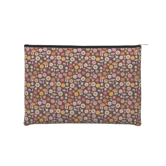 Vsdgher 70s Groovy Hippie Retro DuPont paper portable toiletry bag for Women&Men Camping Outdoor Tent Home Office,Hanging Hook, Water-resistant Makeup Cosmetic Bag