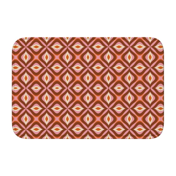 Vsdgher 70s Retro Style Hem Mat 40x60 - Multipurpose Doormat for Indoor & Outdoor Use - Welcome Your Guests with our Entrance Mat