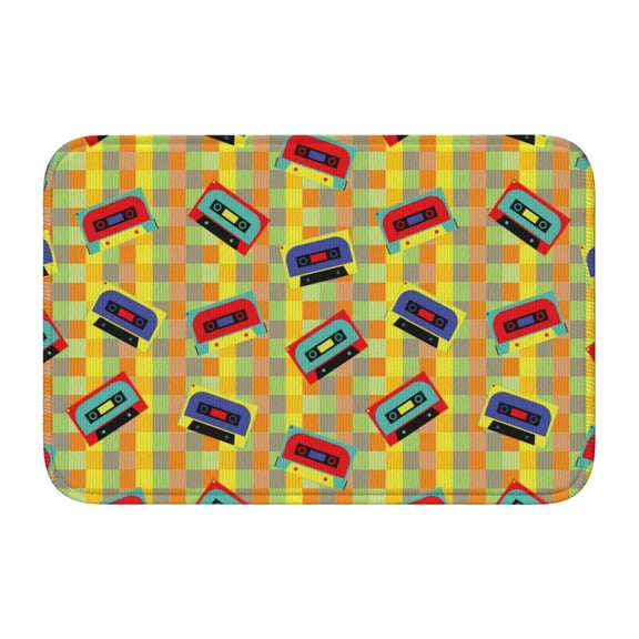 Vsdgher 90s Audio Tape Hem Mat 40x60 - Multipurpose Doormat for Indoor & Outdoor Use - Welcome Your Guests with our Entrance Mat