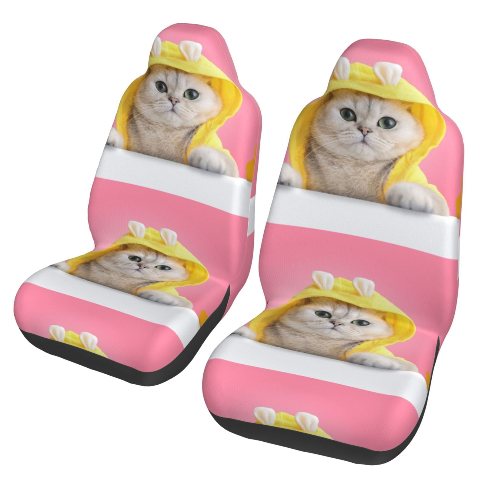Cute Cat Style Print Car Seat Covers