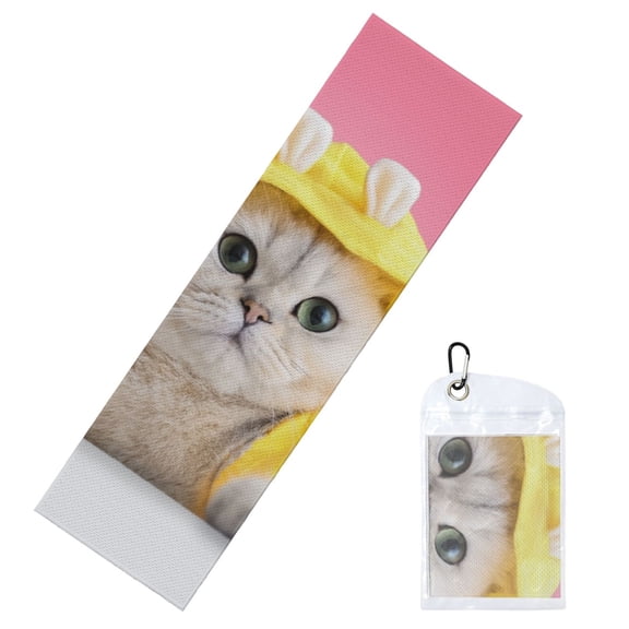 Vsdgher A Funny Cat Cooling Towel (40"x12"), Soft Breathable Chilly Towel, Ice Towel, Microfiber Towel for Sport, Workout & More Activities