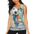 thumbnail image 1 of Vsdgher A Funny Little Dalmatian Puppy Print Tank Top Sports Vest Bra for Women Sports ,Performance Stretchy Quick Dry Sports Workout Running Top Vest with Removable Pads, 1 of 8
