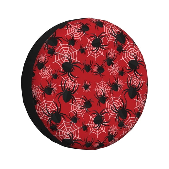 Vsdgher A Web With A Spider 1 for Spare Tire Cover, Tire Wheel Protector Wheel Cover Fit for Truck,Trailer,RV,SUV,Camper and Most Vehicle-14 inch