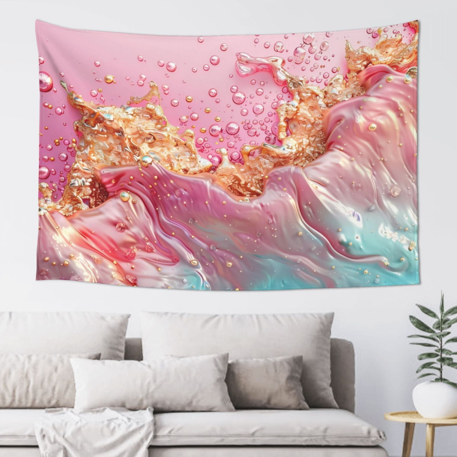 Rose gold wall tapestry sale