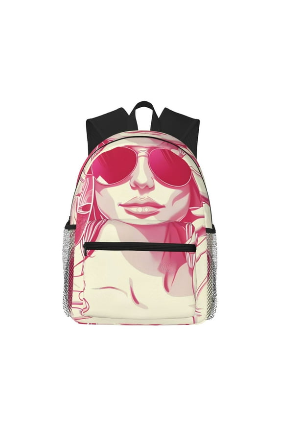 Ace Of Diamonds Lady Unisex Large Capacity Bookbag, Schoolbag, Casual Daypack for High School, College, Teens, Travel, Work