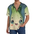 thumbnail image 1 of Vsdgher Adorable Kawaii Fennel Character Men's Cuban Shirt, Hawaiian Shirts, Business Casual Button Down Shirts, Short Sleeve Shirt-Medium, 1 of 5