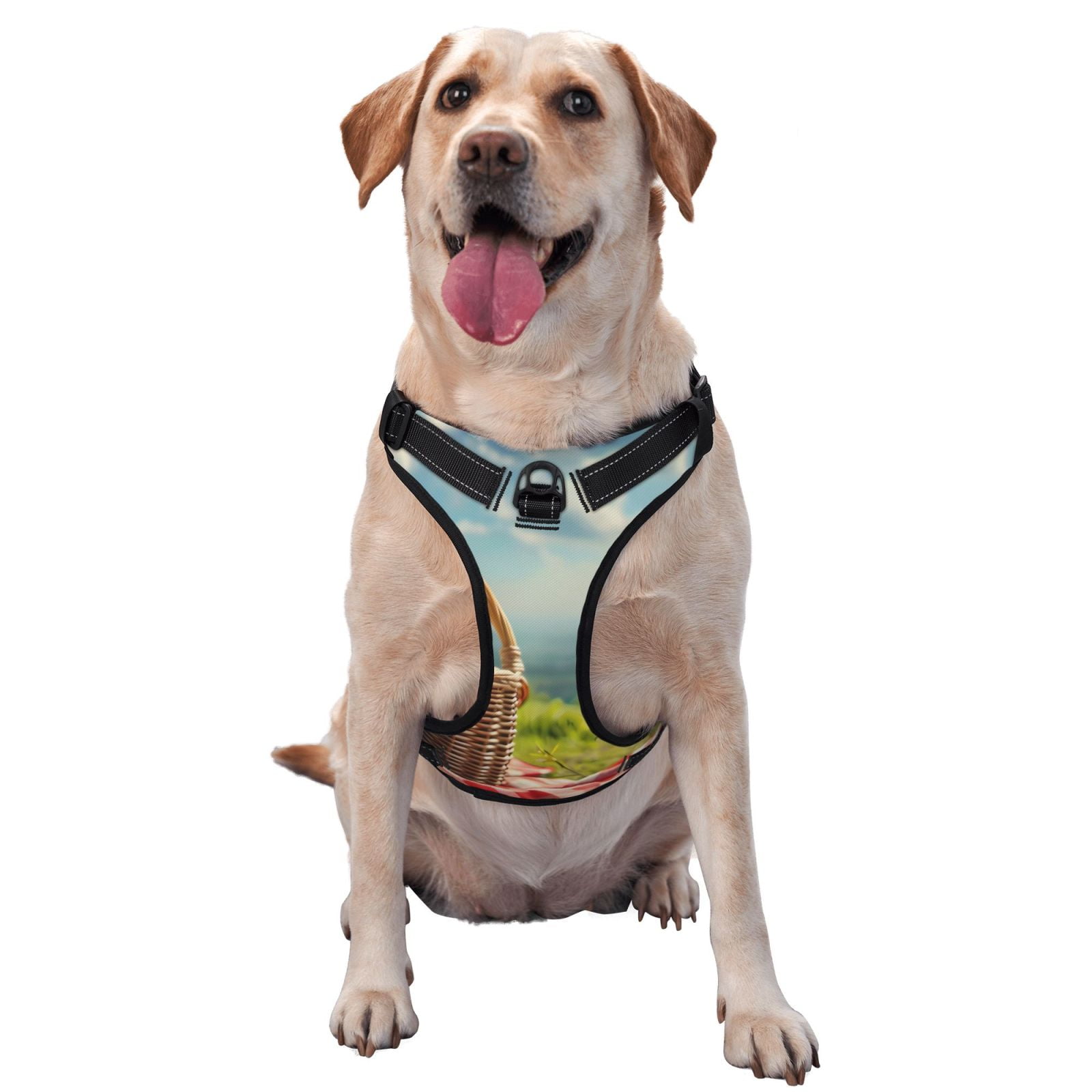 Vsdgher Adorable Puppy Basket Dog Harness, No-Pull Pet Harness, Dog Vest, Pet Vest for Small to Large Dogs-Small