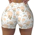 thumbnail image 1 of Vsdgher Air Balloon and Flower print Workout Shorts for Women Seamless Soft Smooth Gym Yoga Scrunch Active Exercise Fitness Shorts, 1 of 8