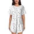 thumbnail image 1 of Vsdgher Airplane Pattern Womens Pajamas 2 Piece Short Sleeve Sleepwear Set,Summer Soft Pajamas Set Casual Lounge Sets, 2-Piece Pj -Large, 1 of 8