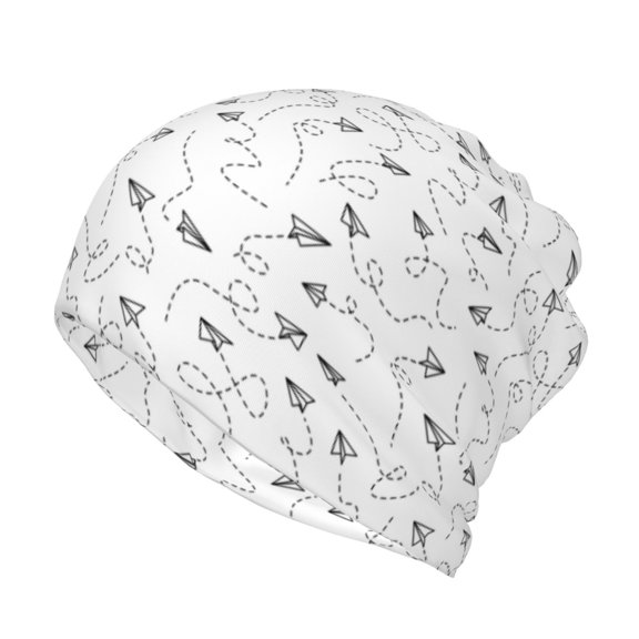 Vsdgher Airplane Slouchy Beanie Hat for Men/Women, Skull Cap Chemo Cap Night Sleeping Cap