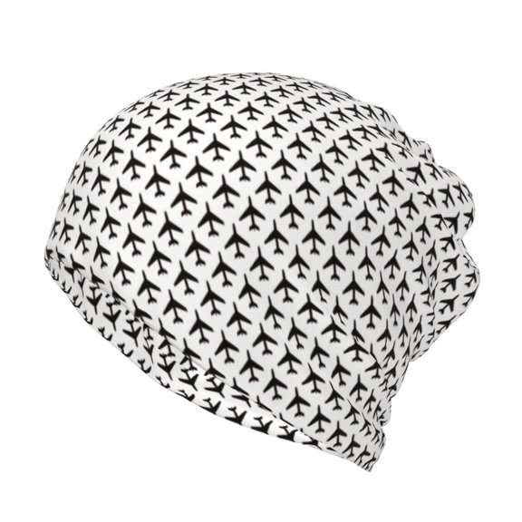 Vsdgher Airplane Slouchy Beanie Hat for Men/Women, Skull Cap Chemo Cap Night Sleeping Cap