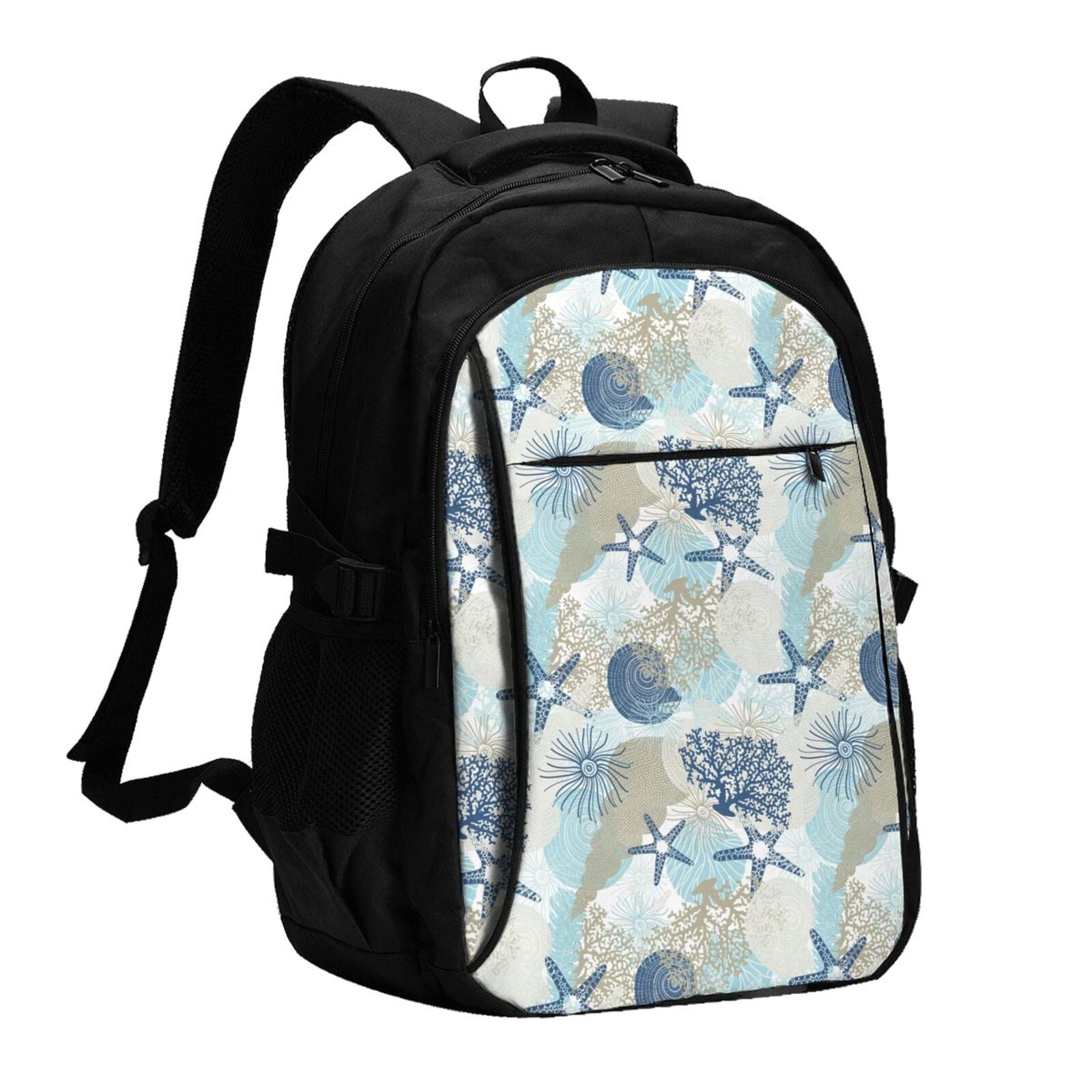 Vsdgher Algae Corals and Seashells Print Travel Laptop Backpack ...