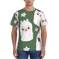 thumbnail image 1 of Vsdgher Alpaca Faces Print Men's Dry Fit Mesh Athletic Shirts Moisture Wicking Tennis T-Shirt Tops, 1 of 9