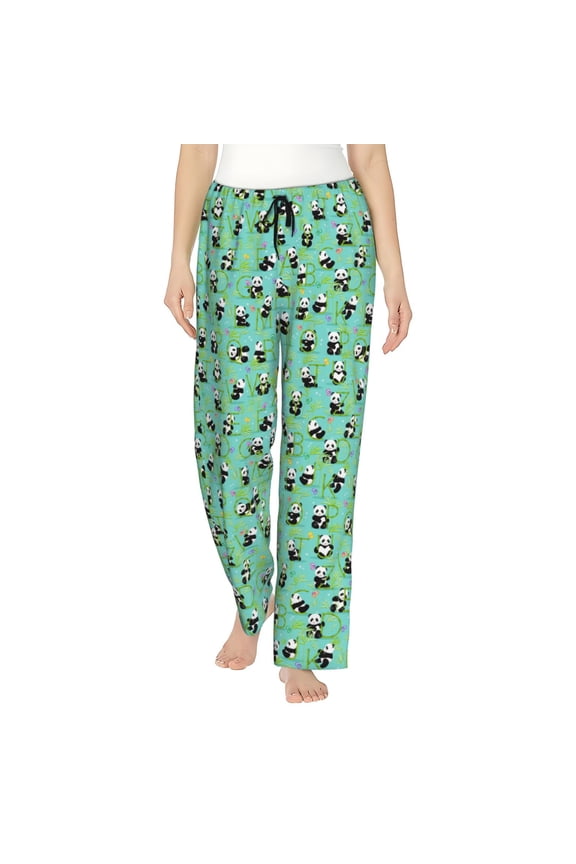 Alphabet And Panda Women’s Womens Pajama Pants, Lounge Wide Leg PantsLounge Pants,Sleep Bottoms, Lounge for Women-Large