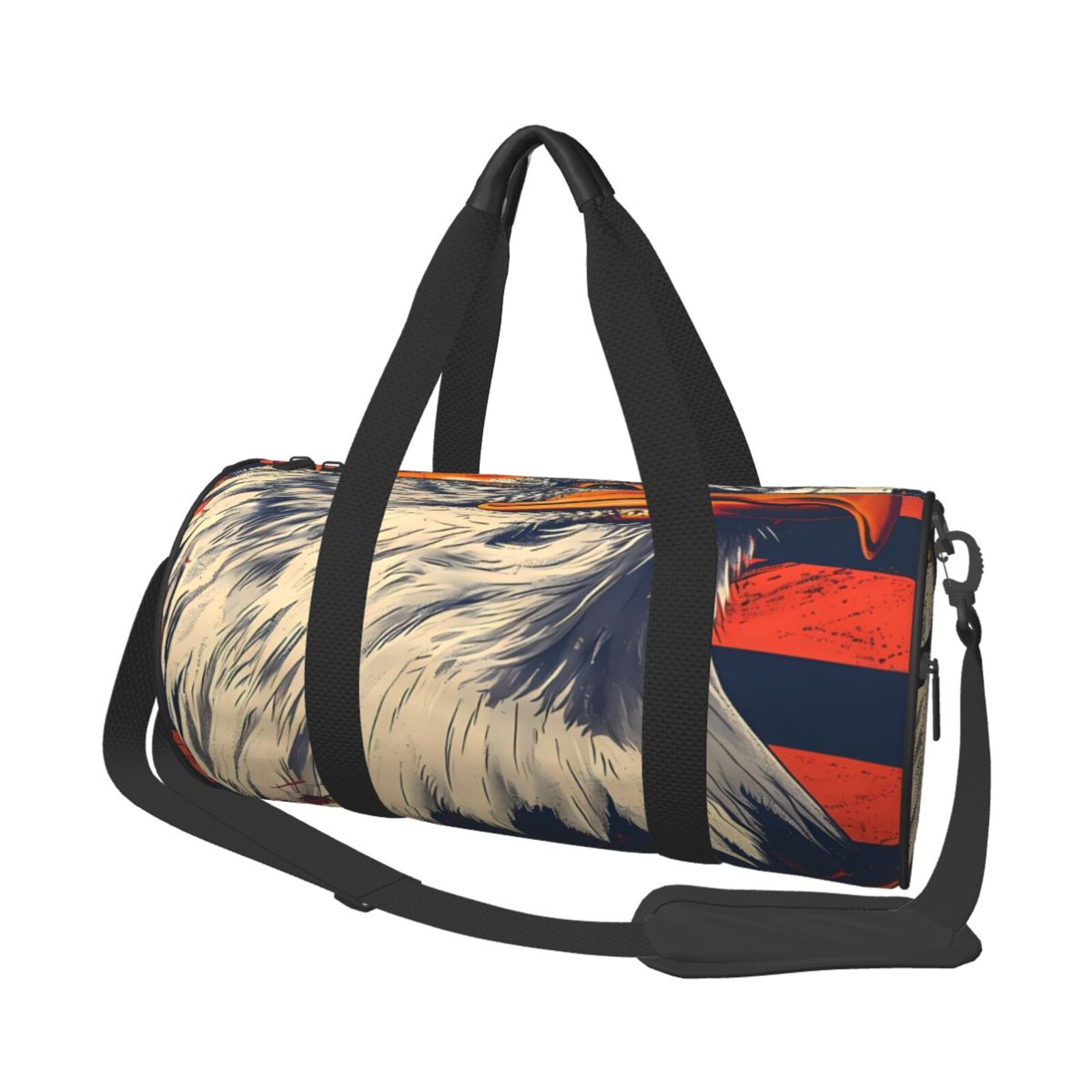 Vsdgher American Bald Eagle A 45L Foldable Duffel Bag, Sports Gym Bag,Overnight Bag, Portable Weekender Bag for Airplanes