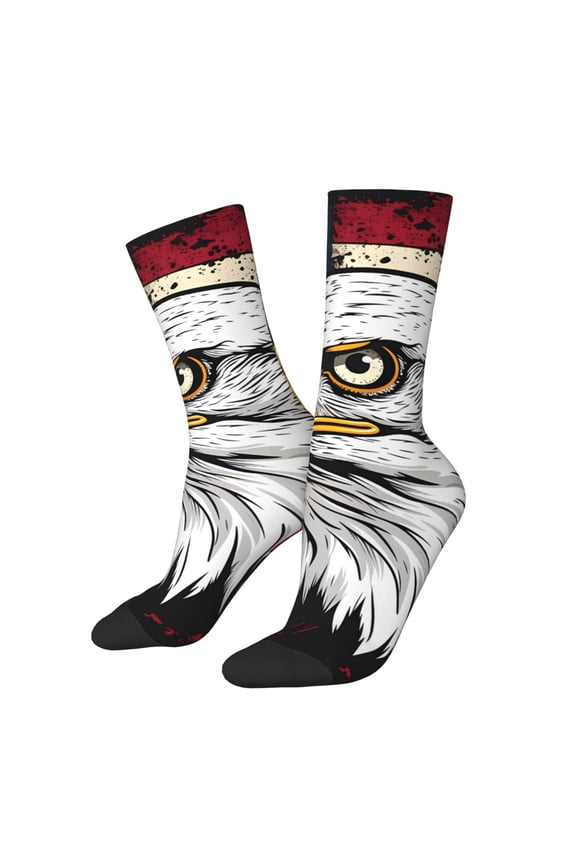 American Bald Eagle Crew Socks for Men & Women, Breathable Casual Athletic Ankle Socks