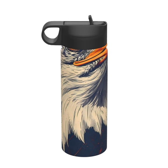 Vsdgher American Bald Eagle A for Insulated Stainless Steel Water Bottle,18oz Sports Water Bottle Stainless Steel Reusable Tumbler for Sports, Travel, and School