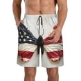 thumbnail image 1 of Vsdgher American Flag Butterfly Wall Men's Beach Shorts, Surfing shorts, Swim trunks, Quick Dry Swim Trunks for Surfing Beach Fun -XX-Large, 1 of 6