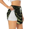 thumbnail image 1 of Vsdgher American Flag Camo Print Women's Running Double Layer Shorts High Waisted with Pockets Elastic Yoga Workout Athletic Gym Sports, 1 of 8