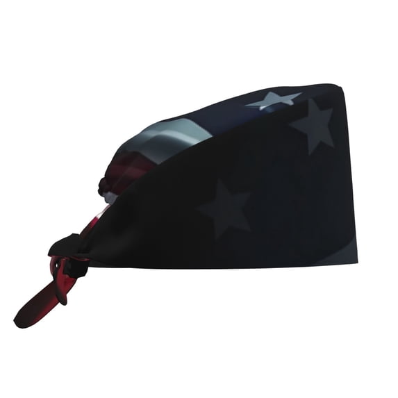 Vsdgher American Flag Waving Print Men Women Adjustable Cap Working Hat Tie Back Cap, Work Cap