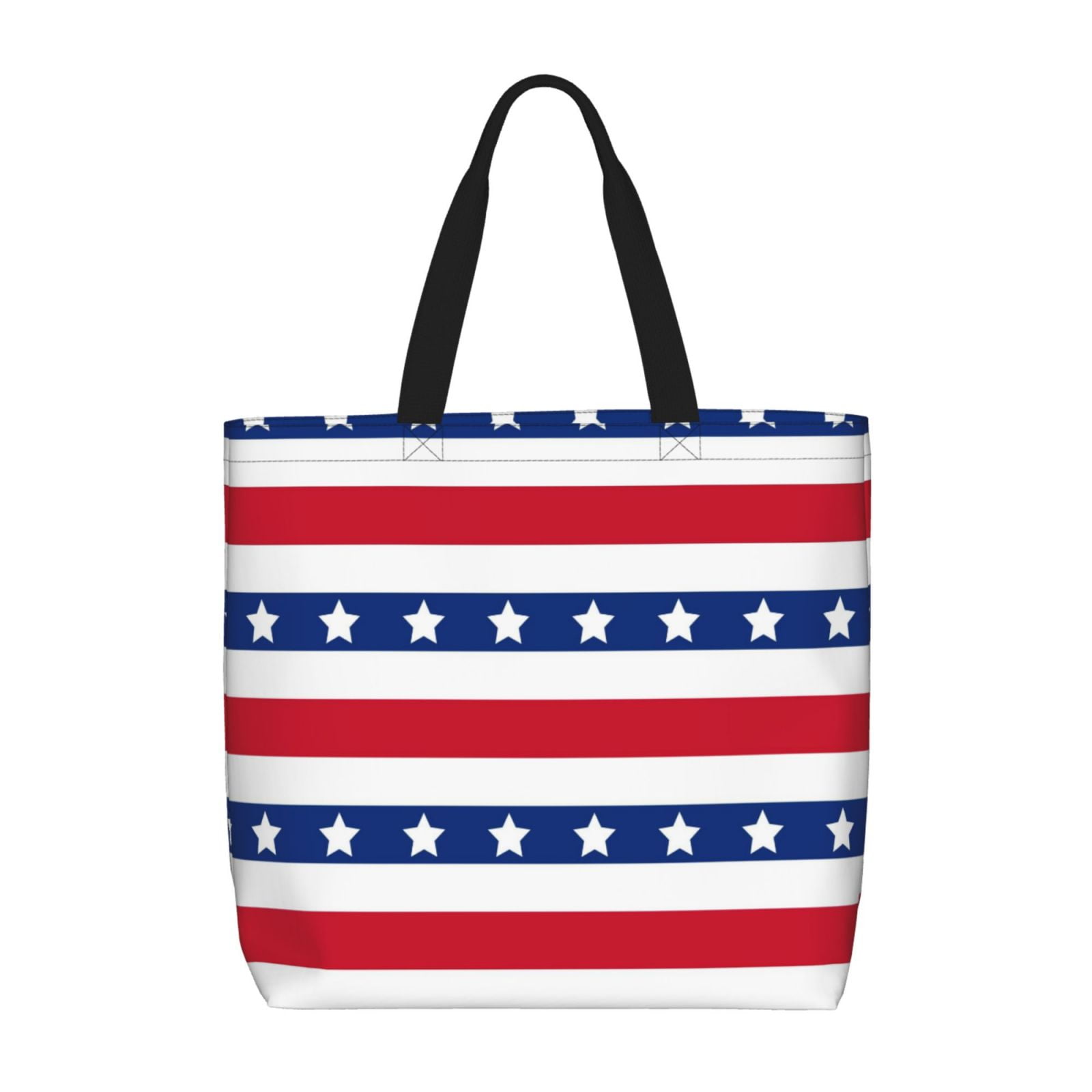 MKF Collection Regina Flag Backpack For Women - Stylish Printed Patriotic Handbag & Travel Daypack, Adjustable Straps, Lots Of Pockets (Black, Large)