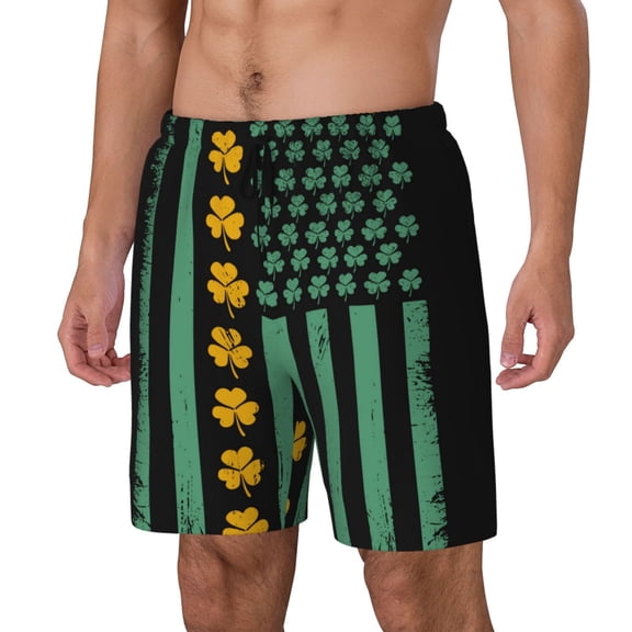 Vsdgher American doctor for Mens Swim Trunks with Compression Liner Swim Shorts Swim Suits Board Shorts-XX-Large