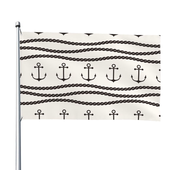 Vsdgher Anchors and Ropes Print Outdoor Decorative Flag 4x6ft, Suitable for outdoor decoration, can be hung indoors, on outdoor lawns, balconies, parties