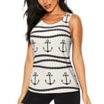 thumbnail image 1 of Vsdgher Anchors and Ropes Print Tank Top Sports Vest Bra for Women Sports ,Performance Stretchy Quick Dry Sports Workout Running Top Vest with Removable Pads, 1 of 8