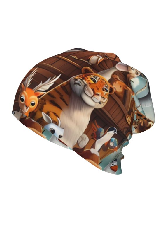 Animal Filled Noahs Ark Toddler Beanie Baby Boys Girls Beanies Kids Winter Hats Children Knit Warm Caps