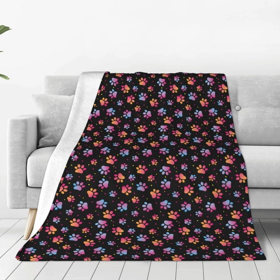 Vsdgher Animal Paw 1 Ultra-Soft Micro flannel Blanket Throw Blankets for Couch Sofa, Bed (4 sizes)-40"x30"
