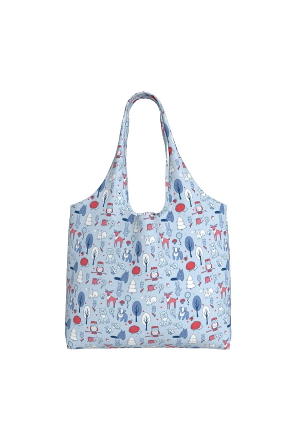 Animal Print canvas Tote Bag, Lightweight Cloth Bags, Suitable for shopping, groceries, travel