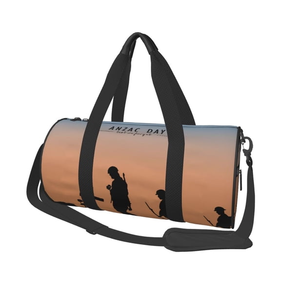 Vsdgher Anzac Day 45L Foldable Duffel Bag, Sports Gym Bag,Overnight Bag, Portable Weekender Bag for Airplanes
