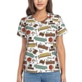 thumbnail image 1 of Vsdgher Art Of Living Women Shirts V Neck Short Sleeve Tops T-Shirt Basic Tees, S to 3XLXX-Large, 1 of 5