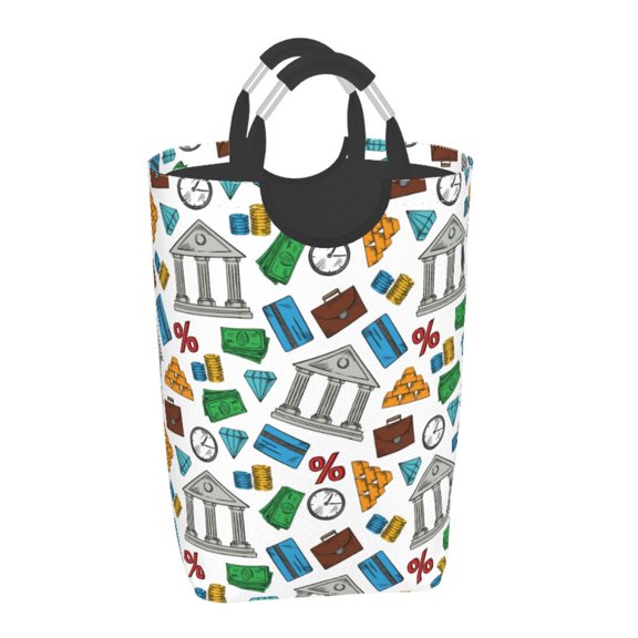 Vsdgher Art Of Livings Print Square Laundry Bag Large Collapsible Dirty Clothes Bags With Handles Waterproof Essentials Storage For College Dorm, Family