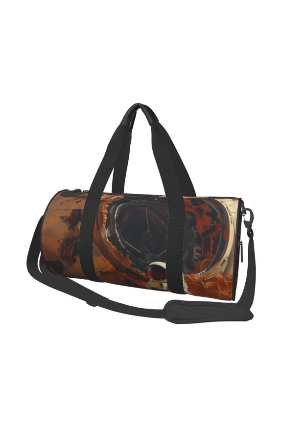 Astronaut Exploring Mars 45L Foldable Duffel Bag, Sports Gym Bag,Overnight Bag, Portable Weekender Bag for Airplanes