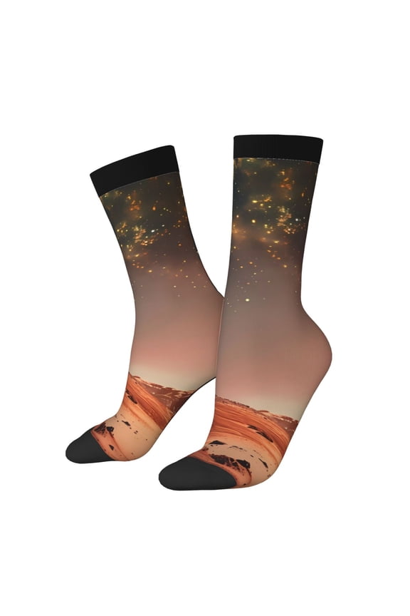 Astronaut On Mars A Crew Socks for Men & Women, Breathable Casual Athletic Ankle Socks