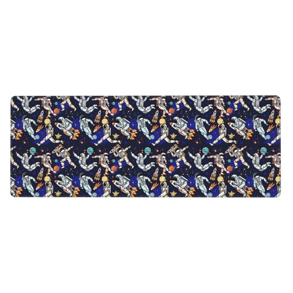 Vsdgher Astronauts in sport for Mouse Pad with Stitched Edges,Desk mat for Laptop,Computer & PC, Wristing Pad for Gamer,Office & Home,12 x 31.5 in