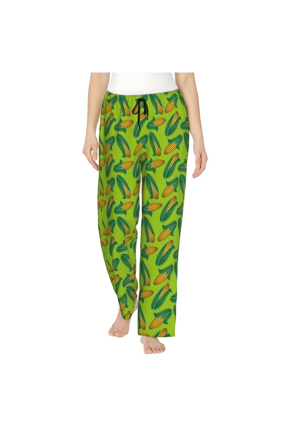 Autumn Corn Women’s Womens Pajama Pants, Lounge Wide Leg PantsLounge Pants,Sleep Bottoms, Lounge for Women-Medium