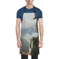 thumbnail image 1 of Vsdgher Autumn Dragon Mountain View Waterproof Apron with 2 Pockets Kitchen Chef Aprons Bibs for Grooming Cooking Baking Painting Gardening, 1 of 8