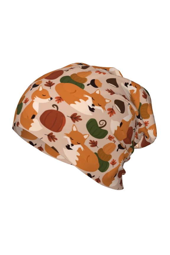 Autumn Fox Pumpkin Lazy Toddler Beanie Baby Boys Girls Beanies Kids Winter Hats Children Knit Warm Caps