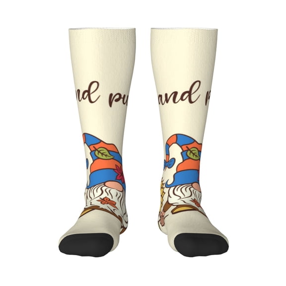 Vsdgher Autumn Gnomes1 Knee Socks, High Socks Long Stretchy Sock Women Knee High Stocking, Long Socks for Women
