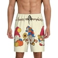 thumbnail image 1 of Vsdgher Autumn Gnomes1 Print Men's Pajama Shorts Lounge Bottoms Sleep Shorts Elastic Waist Lightweight PJ Shorts with Pockets-Large, 1 of 6