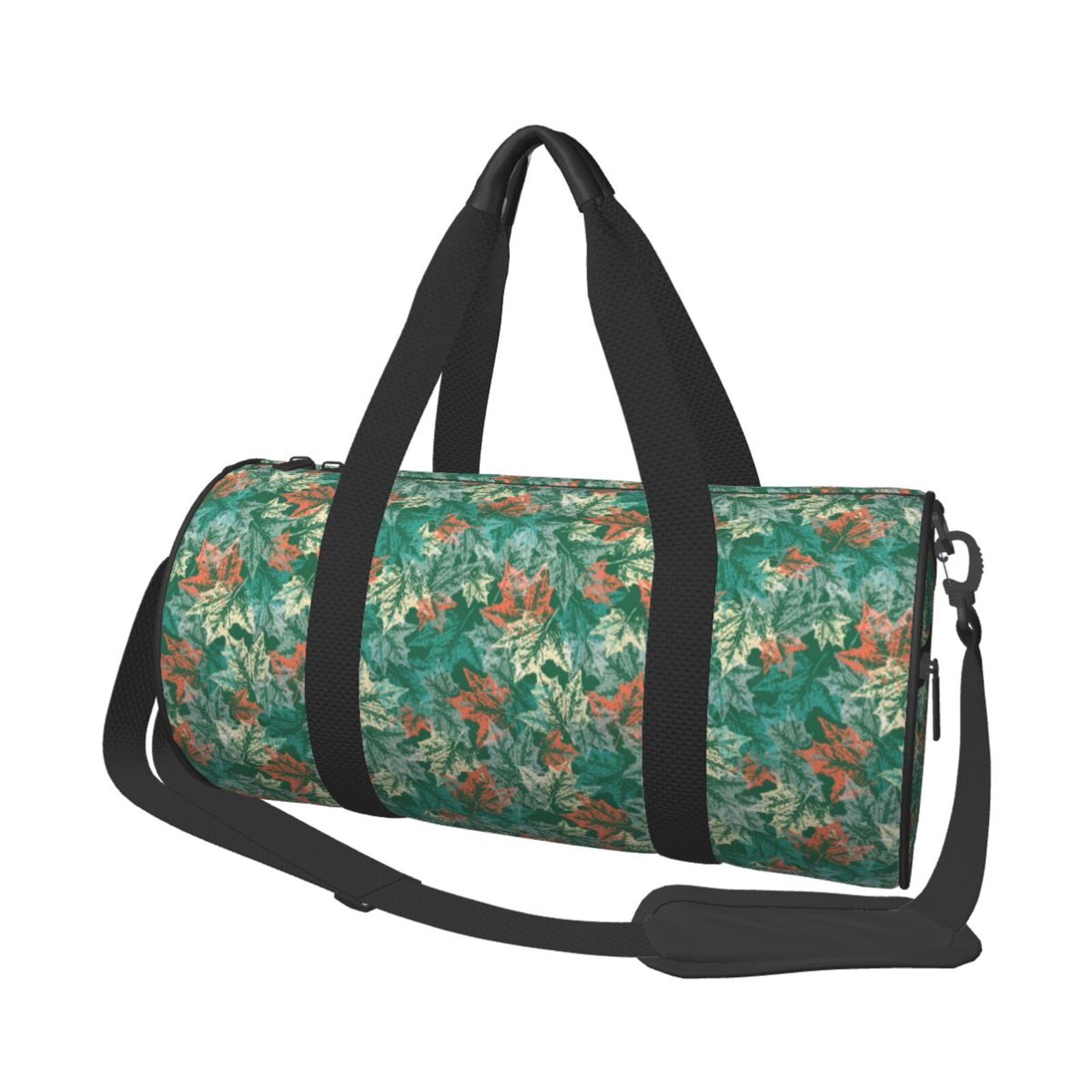 Vsdgher Autumn Maple Leaves 1 45L Foldable Duffel Bag, Sports Gym Bag,Overnight Bag, Portable Weekender Bag for Airplanes