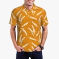 thumbnail image 1 of Vsdgher Autumn Orange Wheat Polo Shirts for Men, Men's Short Sleeve Stretch Polo Shirt, Shirts for Men-XX-Large, 1 of 6
