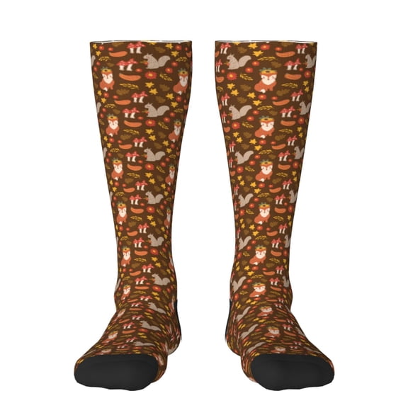 Vsdgher Autumn Thanksgiving Knee Socks, High Socks Long Stretchy Sock Women Knee High Stocking, Long Socks for Women