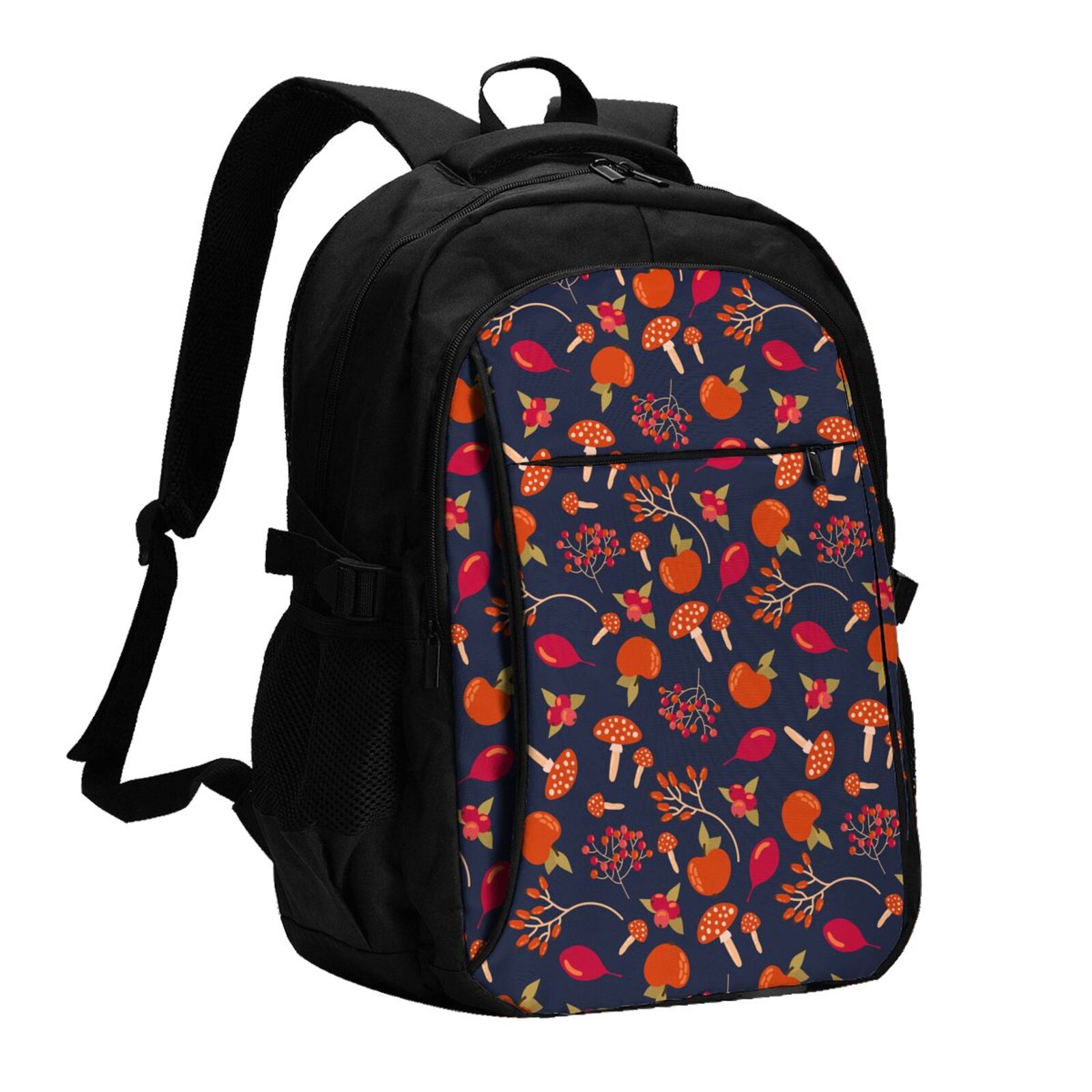 Vsdgher Autumnal Forest Print Travel Laptop Backpack, Laptops Backpack with USB Charging Port, Water Resistant Computer Bag Gift for Men & Women