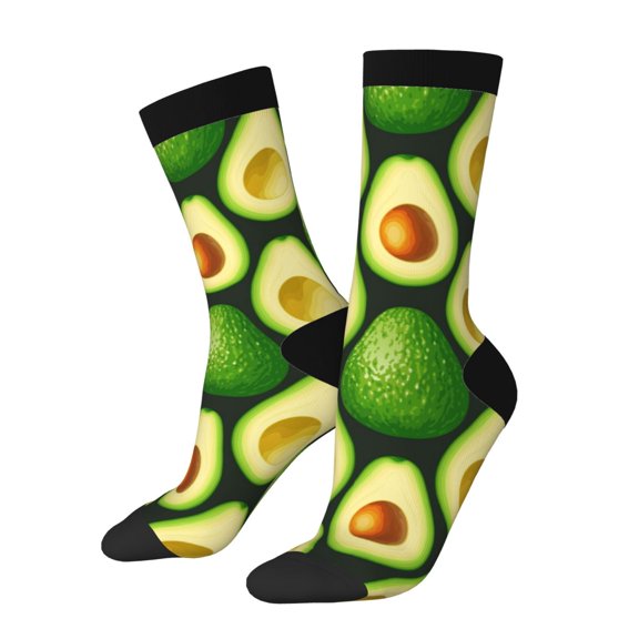 Vsdgher Avocado Crew Socks for Men & Women, Breathable Casual Athletic Ankle Socks