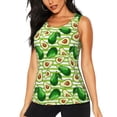 thumbnail image 1 of Vsdgher Avocado Green Striped Print Tank Top Sports Vest Bra for Women Sports ,Performance Stretchy Quick Dry Sports Workout Running Top Vest with Removable Pads, 1 of 8